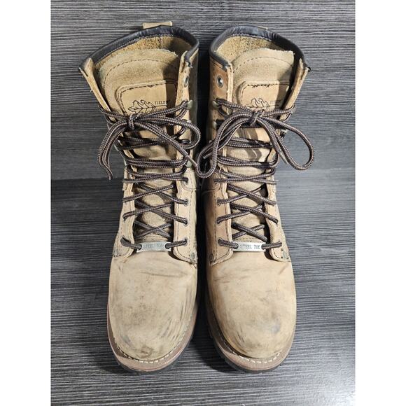 Field N Forest 1162 Steel Toe Logger Work Brown Leather Mens Boots Size 9.5 EE main image 7